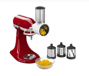 KitchenAid Fresh Prep Slicer/Shredder Attachment for Stand Mixers with 3 Blades for Slicing & Shredding Dishwasher Safe Easy Storage