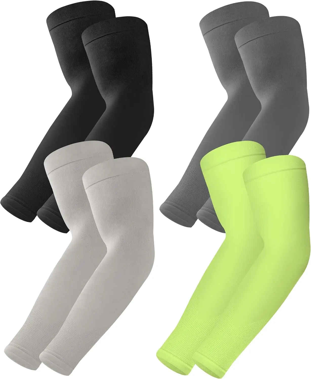 Unisex Cooling Sports Arm Sleeves - Quick-Dry Nylon Fabric, Stretch Fit Outdoor Wear with UPF 50 Sun Protection for Volleyball, Walking
