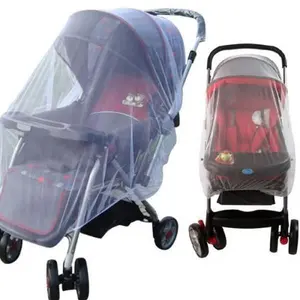 Baby Stroller Mosquito Net White Mesh Perspective Stroller Pushchair Crib Netting Buggy Cover