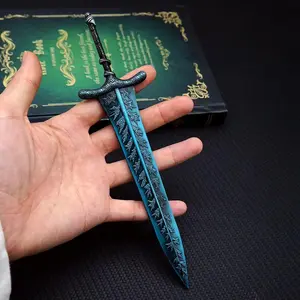 20cm Dark Moon Sword Keychain Elden ER Game Game Peripherals Ranni Hand of Malenia Moonveil Sword Model Key Ring llavero Toy