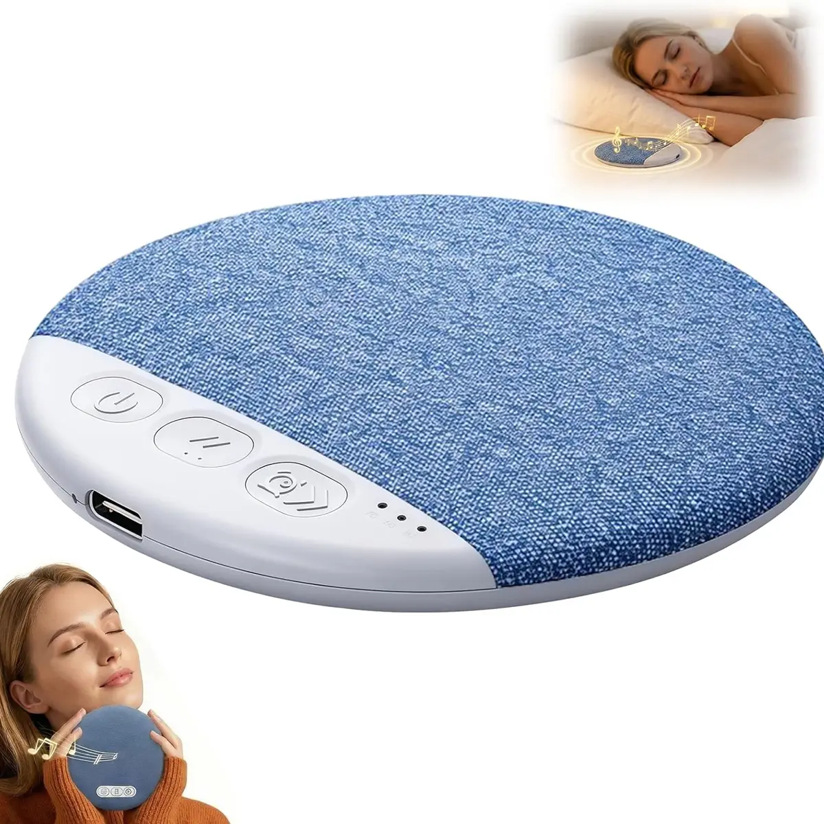 Unwind & Sleep Soundly | Ultra-Thin Bluetooth 5.4 Pillow Speaker (12mm) with Hi-Fi Stereo, White Noise & Sleep Timer, Headphone-Free Bedtime Audio