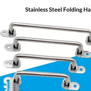 Single Ls556 Foldable Pull Handle Tool Box Door Cabinet Electrical Panel Stainless Steel Industrial Handle