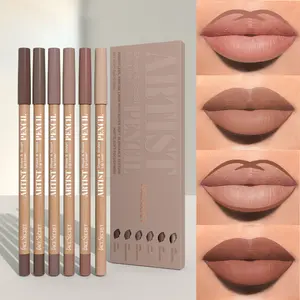 6pcs Nude Lip Liner Set creamy  pencils - Waterproof, Matte Finish, Long-Lasting & Smudge-Proof, Easy to Apply for All Skin Types Lipliner