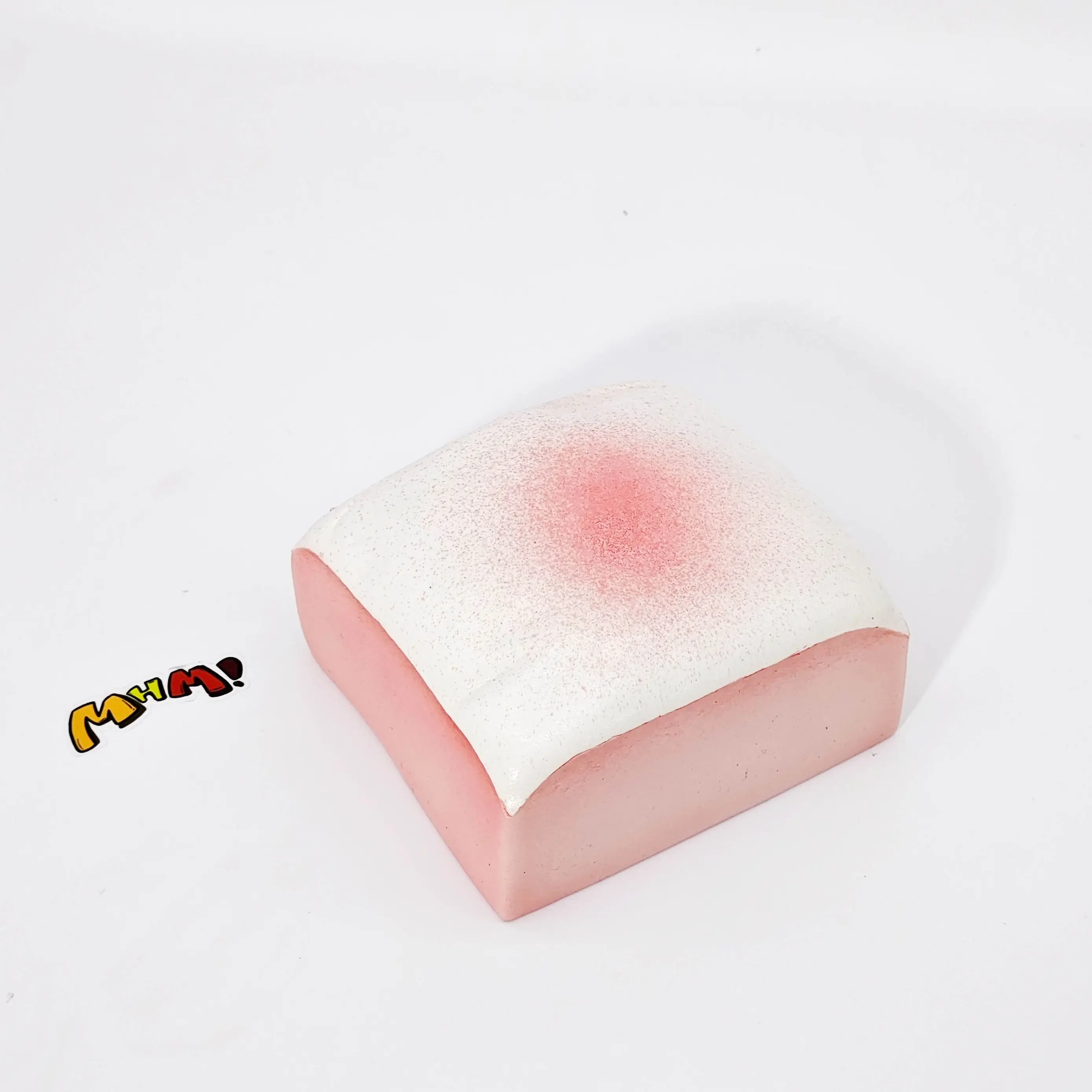 MHM Strawberry Cheese Mousse Cake Slow Rising Squishy Toy, Soft Dessert Food-Themed Foam Sensory Fidget Toy, Cute Kawaii Gift