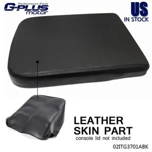 Fit For 2002-2008 Dodge Ram Center Console Lid Armrest Synthetic Leather Cover G-PLUS