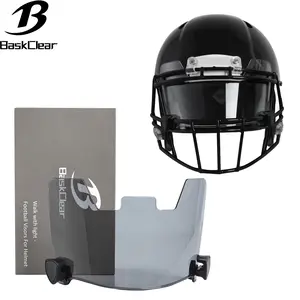 ClearSilverFootball Visor - Football Visors for Helmet - Anti-Fog, Scratch Resistant Clear Visor Football Face Shield - Football Helmet Visor Fits Adult & Youth Football Helmets