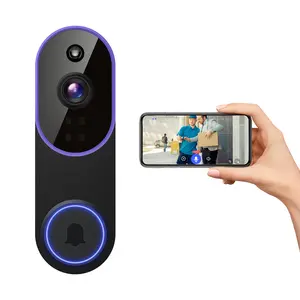 Doorbell Camera Wireless 1080P Wireless WiFi Video Doorbell Camera | AI Human Detection, Two-Way Audio, Night Vision, Cloud Storage, Instant Alert | 2.4GHz Rechargeable IP65 Outdoor Security Cam door chime smart