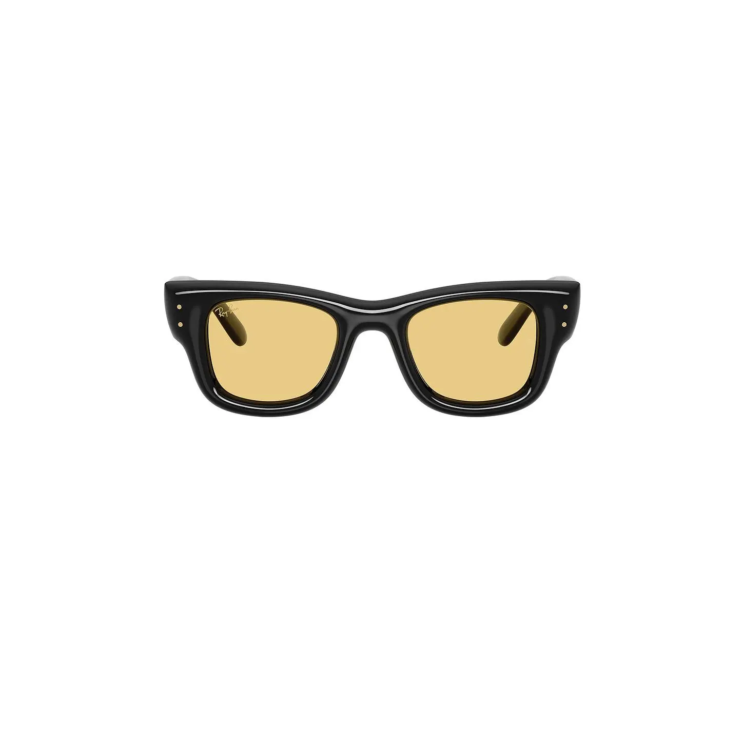 Ray-Ban Wayfarer Puffer Square Sunglasses in Black & Yellow