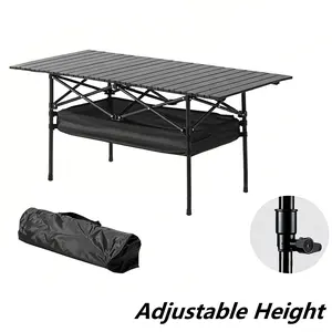 Folding Picnic Table, Compact Outdoor Detachable Portable Folding Lightweight Table with Large Capacity Storage Bag, Suitable for Beach, Picnic, Travel, Backyard, BBQ