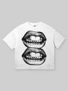 Noissey Vintage Black & White Lip Print T-shirt, Hip Hop Hoodie, Gift For Women and Man Unisex Shirts Womenswear Cotton