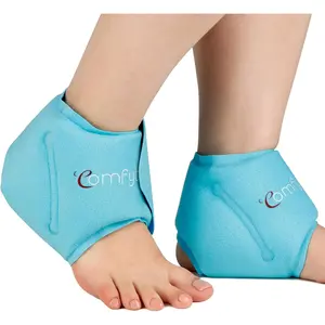 Ankle Ice Pack Wrap for Plantar Fasciitis, Swelling, Foot Pain Relief, FSA Eligible HSA, Gel Packs for Injuries Reusable, Hot Cold Compress for Achilles Tendonitis, Sprained Ankles, 2 Packs