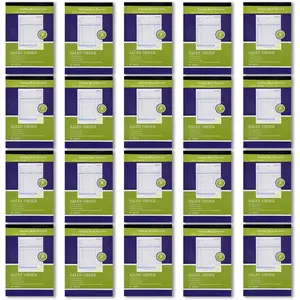 20 Pack Large Sales Order Book Receipt Invoice Duplicate Carbon Copy 50 Sets 5.5" X 8"5