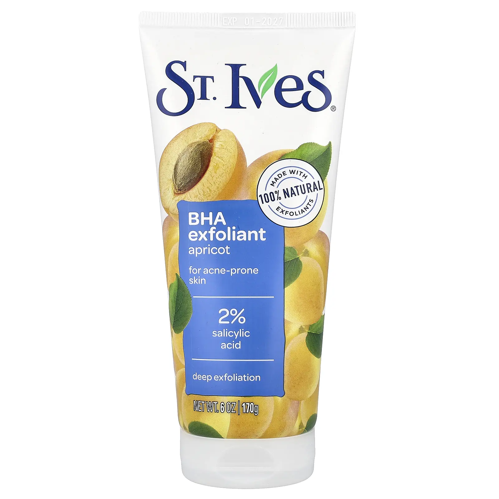 St. Ives BHA Exfoliant, For Acne-Prone Skin, Apricot , 6 oz (170 g) | HSA/FSA Eligible
