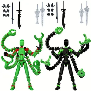 1Pcs Assembled T13 Nova Action Figure Set, 3D Printed Multi-Joint Posable Robot, Game Enthusiast Toy & Desktop Decor Reusable LCD Writing Tablets