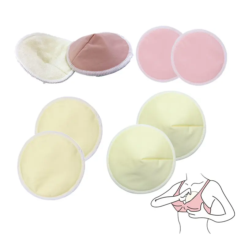 10 pieces, say goodbye to disposables! Washable breast pads with three-layer bowl-shaped design, breathable and skin-friendly, reusable and eco-friendly, leak-proof stickers for lactation period, can replace disposable breast pads