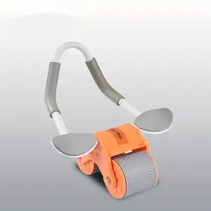 Elbow-supported automatic rebound abdominal wheel, abdominal exercise machine, ab roller, push cart core strength trainer, fitness abdominal training ab roller