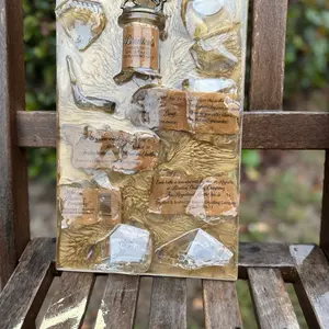 Handmade resin broken bottle frames