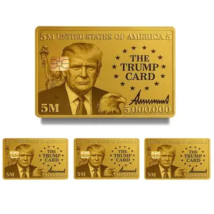 Trump 5 Million Dollar Gold Card - Card Stickers - 4 Card Skins for Credit, Debit & Other Cards - Air Release Channels, No Impact on Card Use