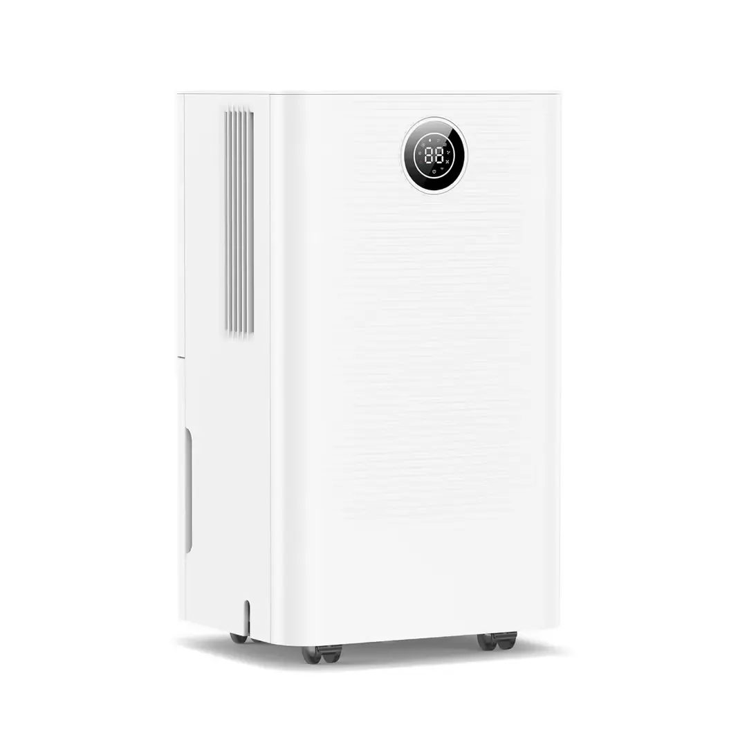 KISSAIR Dehumidifiers for Home & Basement with Drain Hose, 24 Pints/Day (30°C,80%RH) Quiet ≤38dB Dehumidifier with 2L Water Tank, Touchscreen, 24H Timer, Auto Defrost & Child Lock