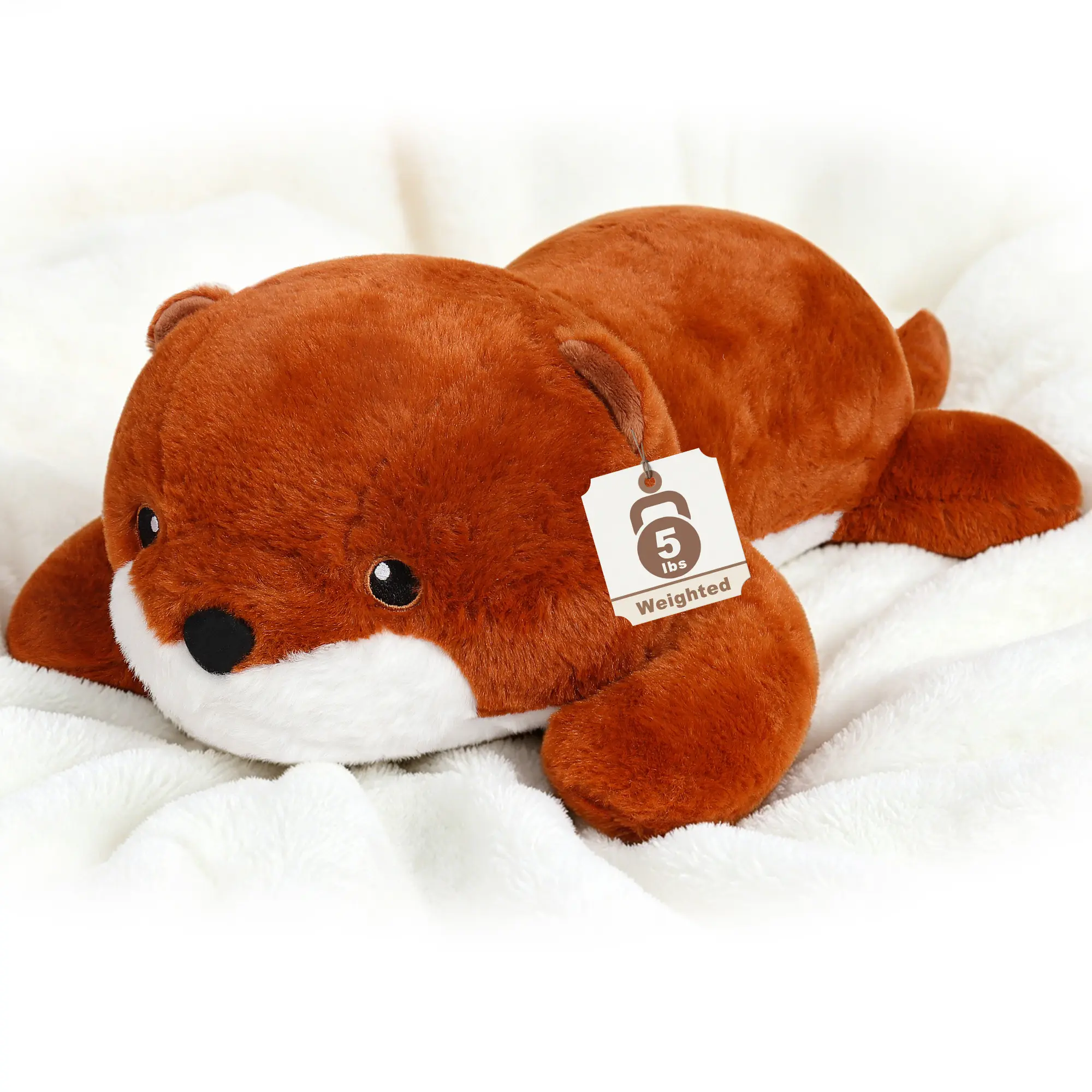Weighted Otter Stuffed Animals, 5lbs 22In Weighted Plush Toy Animal Huggable Pillow Plushie for Kids, Soft Otters Heavy Plushies Gifts for Adults