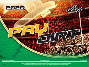 2026 Leaf Jumbo Pay Dirt Football Hobby Box - 12 autographs and 20 base cards and 1 exclusive NIL autograph per box