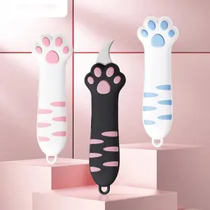 Cute Cat Paw Shape Craft Knife, New Cute Cat Paw Pattern Paper Cutting Knife, High Aesthetic Portable Cat Paw Pattern Art Knife, Paper Cutters