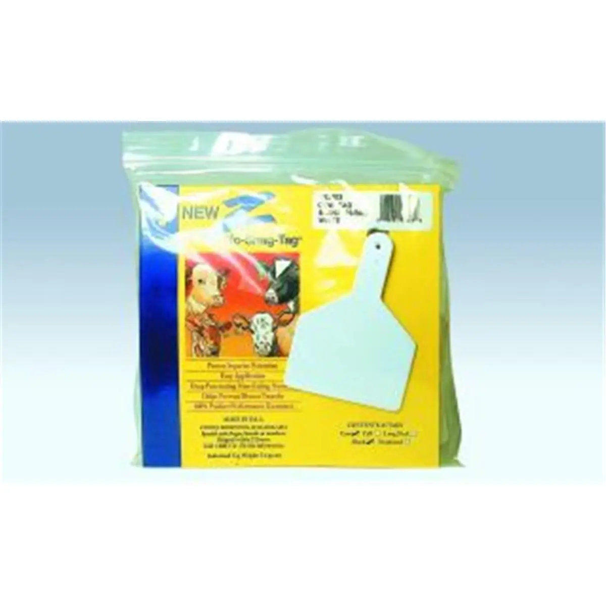 212 MAIN Writeable Leather CPR Blank Cow Ztags - White Ear Marking Tags, 25 per Bag, Office Identification Supplies (Model 53603) for Cow Owners, Pen-Compatible for Custom Numbering