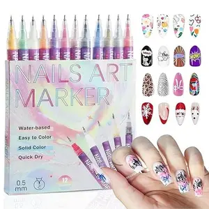 Holiday haul-Christmas gift Cutics Doodle Pen for DIY Nail Art Quick Drying Acrylic Painting and 3D Dot Embroidery mma acrylic nail - On Nails Quick Drying Dot Stitching Nail Art Pen for Home or Salon DIY, Nail Care Cutics Manicure Polish Cosmetic