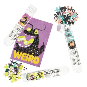 Doodle Monster Mini Puzzles in Plastic Tube - 6" x 4", 12 pieces