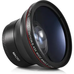 49MM 0.43x Add-on HD Lens High Defination Wide Angle + Macro Part for Canon EOS M M2 M3 M5 M6 M10 M50 M100 M200, M6 ，II, M50 ，II Mirrorless Cameras (φ49mm)