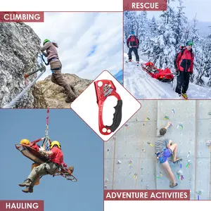 Hand Ascender Aluminum Magnesium Alloy Rock Climbing Handheld Ascender for Aloft Working Caving