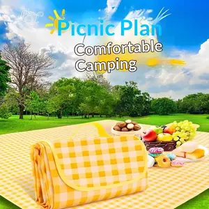 Chessboard Pattern Picnic Blanket, Multiple Sizes Available, Waterproof and Moisture-Resistant, Foldable and Portable, Ideal for Beach Camping Outdoor Bbqs