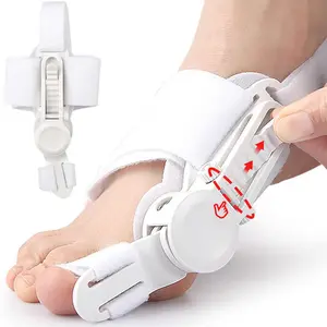 Bunion Corrector for Women & Men, Orthopedic Bunion Splint with Toe Separator Adjustable Toe Straightener for Right Left Feet-White