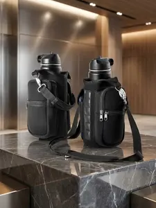 MagX Pro Magnetic Water Bottle Carrier – Gym Bottle Holder Bag with Strong Magnets, Adjustable Shoulder Strap & Phone Pocket