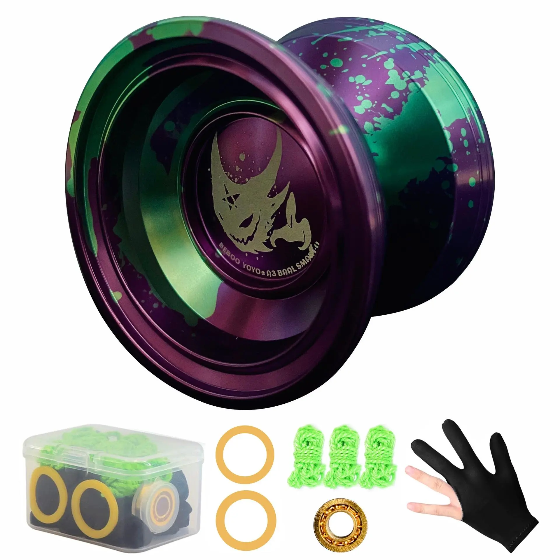 Professional Yo-Yo A3 Model, Violet Alloy Yo-Yo for Competitive Tricks, High-Performance Yo-Yo for Advanced Players, Durable Design, Yoyos