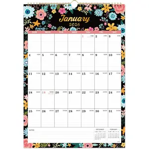 2026 Wall Calendar - Calendar 2026, 12 Monthly Wall Calendar with Thick Paper, Jan. 2026 - Dec. 2026, 12" x 17", -Wire Binding,  for Planning