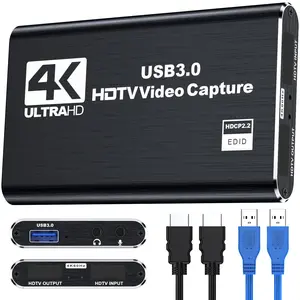 4K HDMI Capture Card for Streaming, 1 Count USB Cam Link Game Audio Video Capture Card with 4K Input and Full HD 1080P 60FPS Capture, Peripherals & Accessories for Camera, PS5, PS4, 3DS, Xbox and Other HDMI Devices
