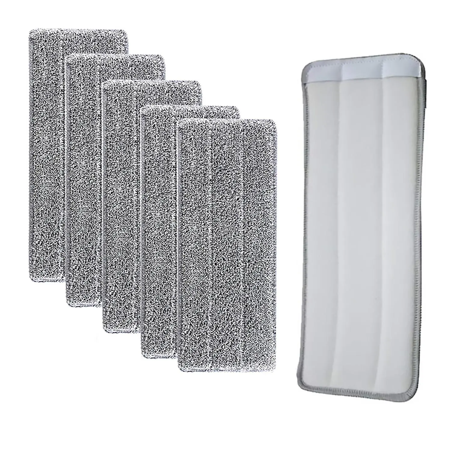 Reusable Microfiber Mop Cloth, 5 Counts Washable Mop Replacement Pad, Household Cleaning Tool for Home Kitchen Bathroom, Replacement Mop Pads, Microfiber Mop Refills, Mop Accessories