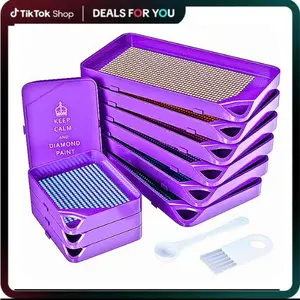 10-Piece Interlocking Diamond Art Trays Kits for Adults, Stackable Diamond Painting Accessories and Tools