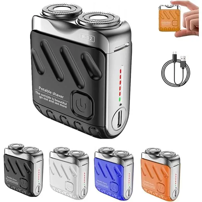 Electric Beard Trimmer, Waterproof Portable Beard Shaver, Rechargeable Beard Trimmer for Men, Great for Travel and Home Use, Shaving Products, Clipper Razor
