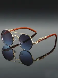 Vintage Classic Y2K Leopard Print Sunglasses, Unisex Round Frame Design, Perfect for Festive and Daily Wear