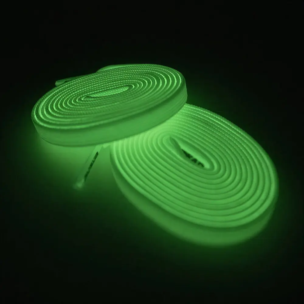 Night White Glow in the Dark Bread Laces - Stretchy Shoelaces for Easy Slip-On Comfort