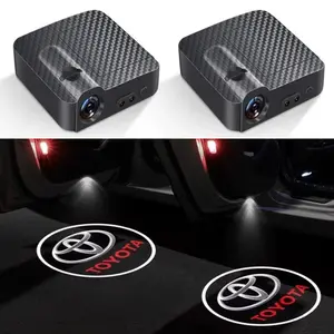 2PCS New Universal Door Welcome Lights LEDLogo Projector For Jeep LOGO Welcome LampAuto Accessories Decor