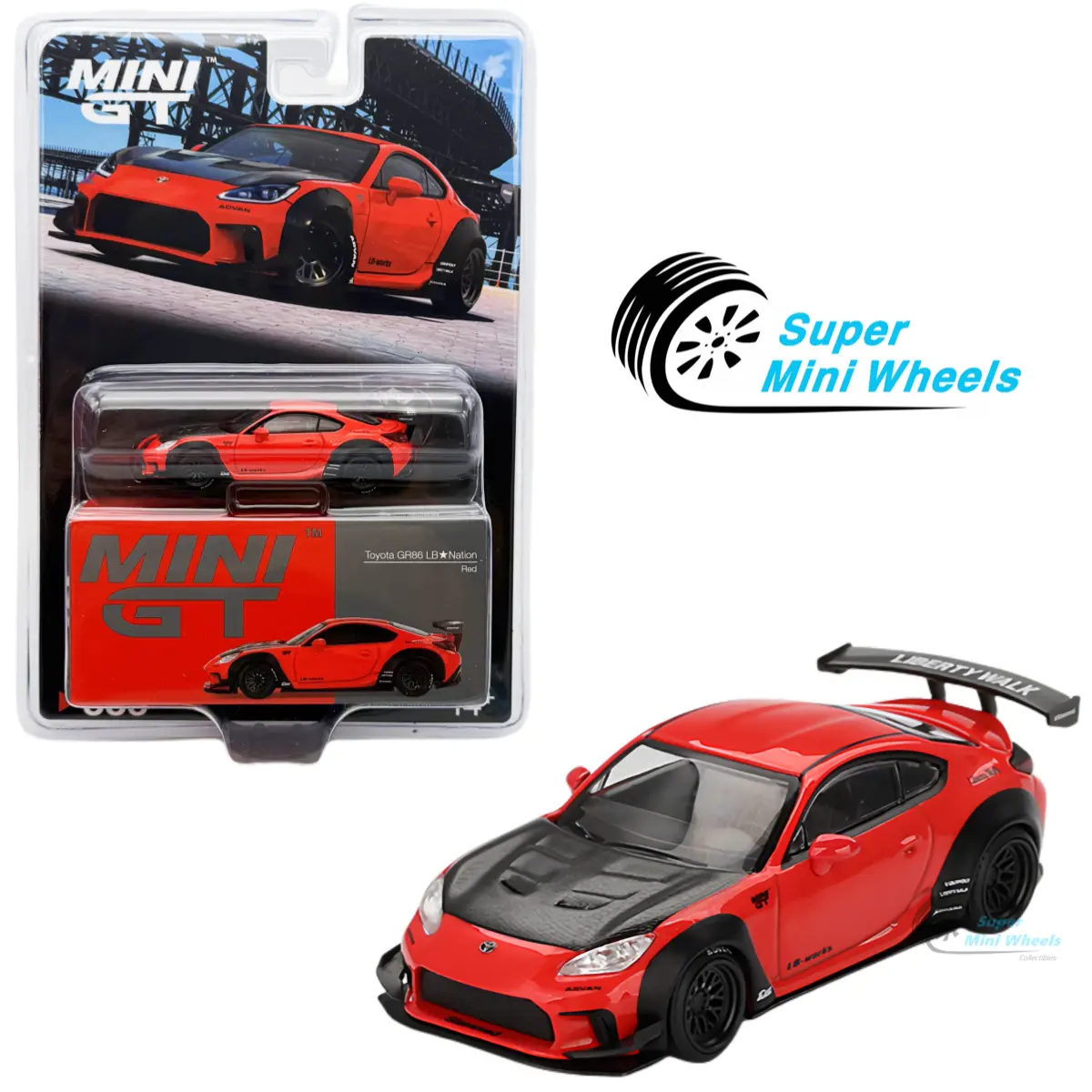Mini GT 1:64 Toyota GR86 LB Nation Red #885