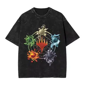Magic Games Gathering MTG T Shirts Streetwear T-Shirt Mana Symbols Epic Tees for Men Women Cotton Graphic Printed