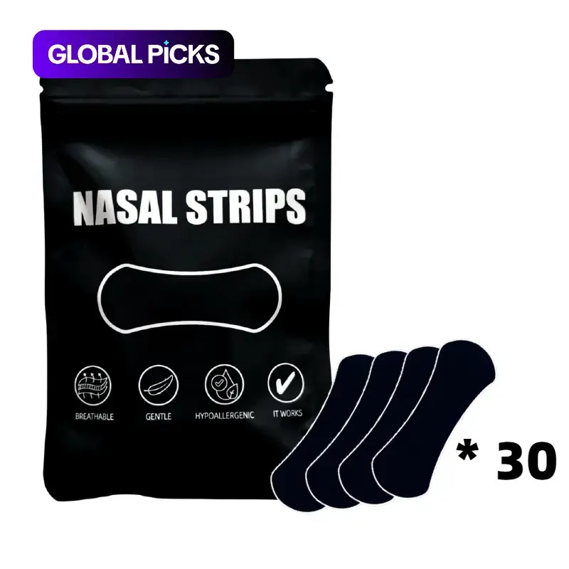 Breathable Comfort Nasal Strips, Anti-Snore Sleep Aid, Oil- and Sweat-Resistant Wide-Size Universal-Fit Nasal Breathing Patches #GLOBAL PICKS
