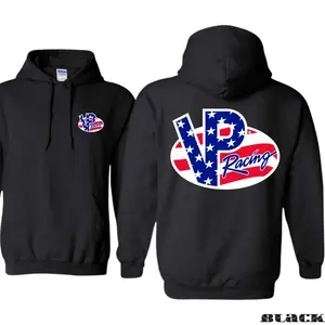 VP Racing Hoodie - Classic American Flag Inspired Design, Bold Racing Logo on Premium Quality Sweatshirt, Perfect for Car Enthusiasts and Motorsports Fans. Menswear Tops - LORA ATCHER