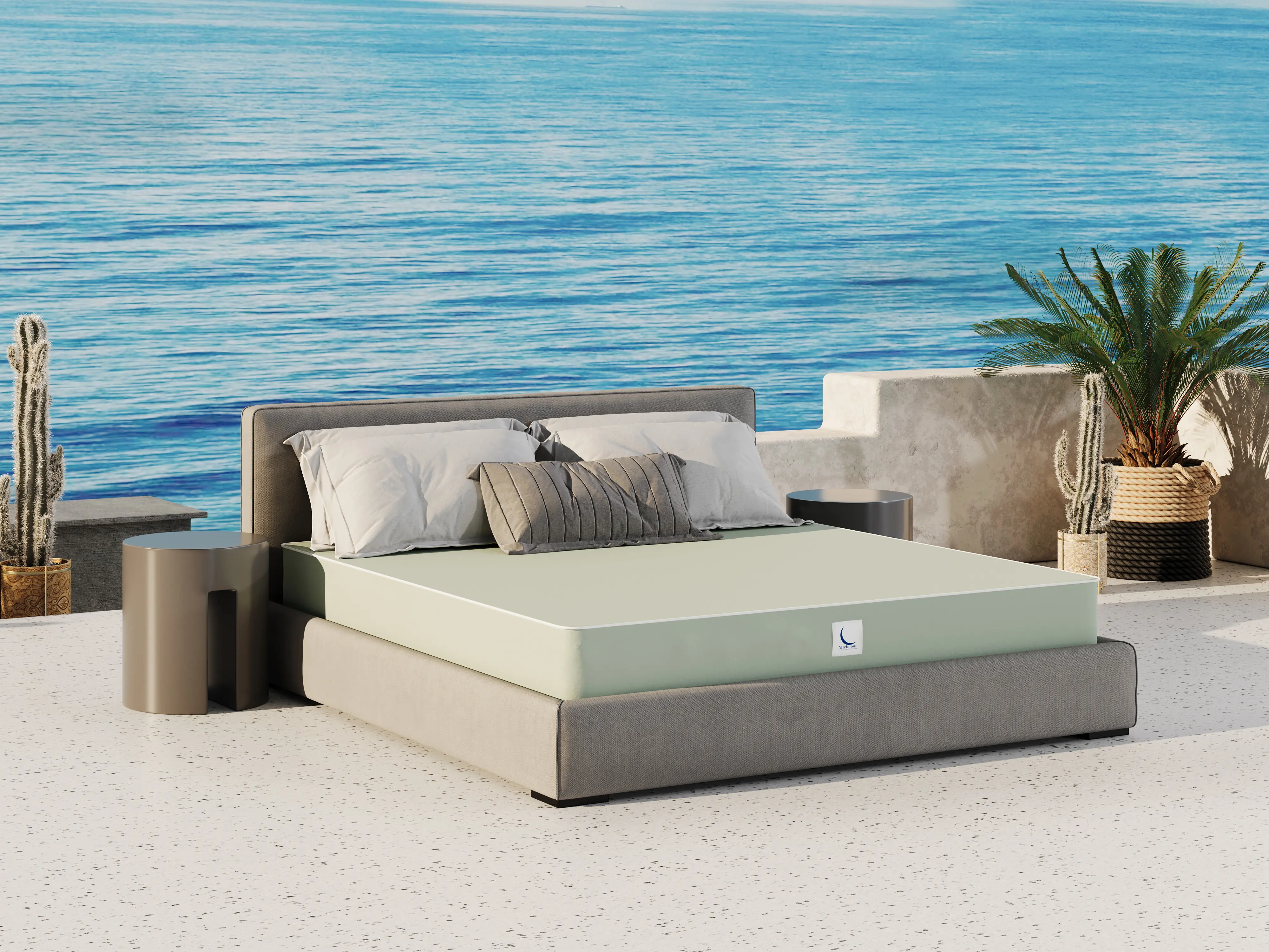 Mielmoon Waterproof Foam Mattress 7 Inch All Weather Mattress Double Sided Multipurpose Use  Bedwetting, Kids & Outdoor Friendly