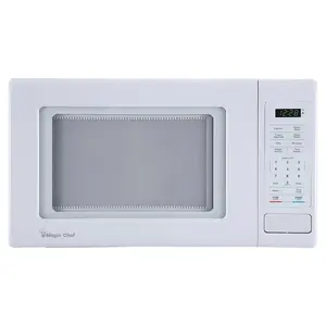 Magic Chef 0.9 Cubic Feet 900W Small Stainless Countertop Microwave Oven, White Magic Chef 0.9 Cubic Feet 900W Small Stainless Countertop Microwave Oven, White