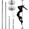 VEVOR 45mm Steel Dancing Pole - Spinning Static Fitness Kit, Portable Removable Gymnastics Equipment, Heavy-Duty Stainless Steel, Height-Adjustable Exercise Gear for Everyone, 200kg/441lbs Capacity, Spin/Lock in 1 Turn Home Gym Use